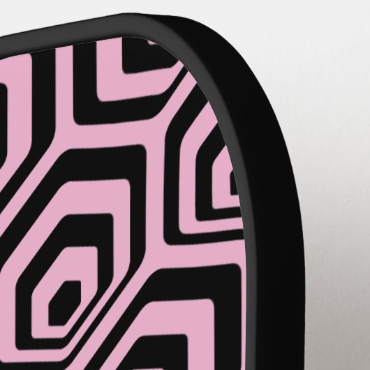 Custom Cool Hexagon Polygon Art Style Pattern Pickleball Schläger (Linke Seite)