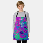 Custom Cool Pink Groovy Girl Birthday Slime Party Schürze (Getragen)