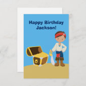 Custom Cool Pirate Boy Kinder glücklich Geburtstag (Vorne/Hinten)