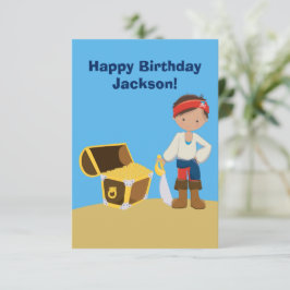 Custom Cool Pirate Boy Kinder glücklich Geburtstag