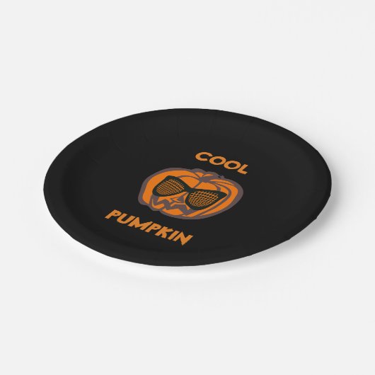 Custom Cool Pumpkin Halloween Special Teller (Schrägansicht)