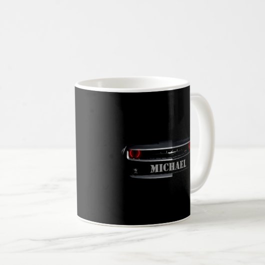 Custom Cool schwarz Chevy Camaro Ihr Name Kaffeetasse (VorderseiteRechts)