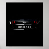 Custom Cool schwarz Chevy Camaro Ihr Name Poster (Vorne)