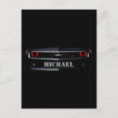 Custom Cool schwarz Chevy Camaro Ihr Name Postkarte (Vorderseite)