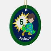 Custom Cool Superherd Kids Keramik Ornament (Rechts)