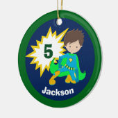 Custom Cool Superherd Kids Keramik Ornament (Links)