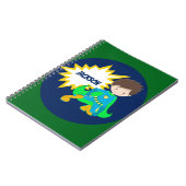Custom Cool Superhero Kids Comic Book Theme Notizblock (Linke Seite)