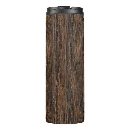 Custom Coole Abstrakte Bäume Bark Holz Art Motif Thermosbecher (Rückseite)