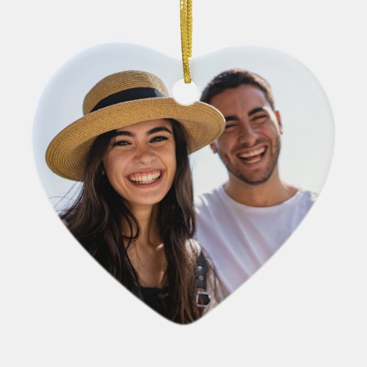 Custom Coordinates Fist Date Valentine's Day Gift Keramik Ornament (Vorne)