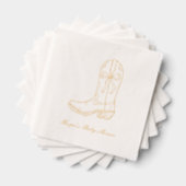 Custom Coquette Boots & Bows Baby Shower Napkins Servietten Mit Folie (Insitu (Gestapelt))