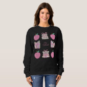 Custom Coquette Teacher Apple and Book Sweatshirt (Vorne ganz)