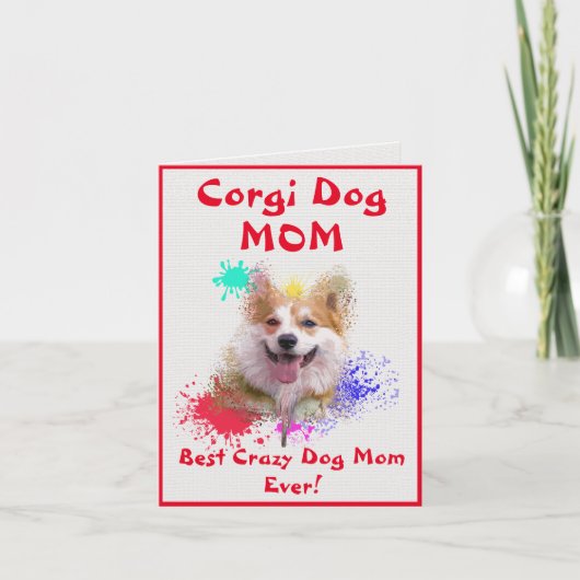 Custom Corgi Mama Dog Beste Crazy Dog Lady Digital Karte (Vorderseite)
