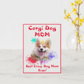 Custom Corgi Mama Dog Beste Crazy Dog Lady Digital Karte (Gelbe Blume)
