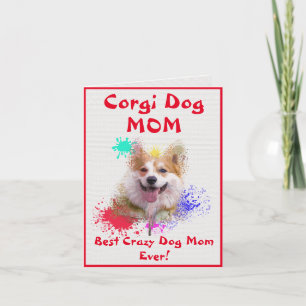 Custom Corgi Mama Dog Beste Crazy Dog Lady Digital Karte