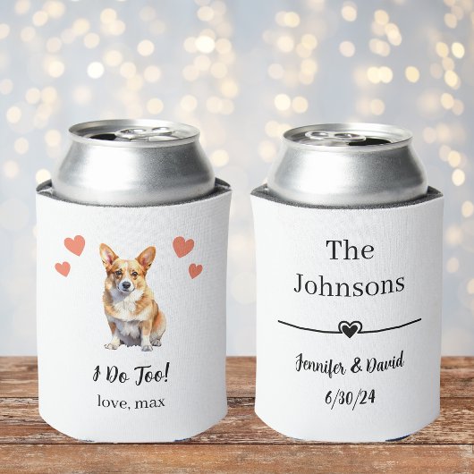 Custom Corgi Pet Wedding Can Cooler Dosenkühler
