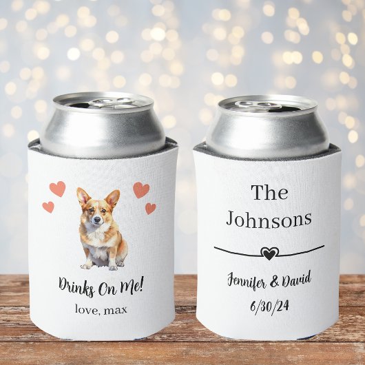 Custom Corgi Pet Wedding Can Cooler Dosenkühler