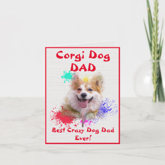 Custom Corgi Vater Dog Bester Crazy Dog Vater Digi Karte