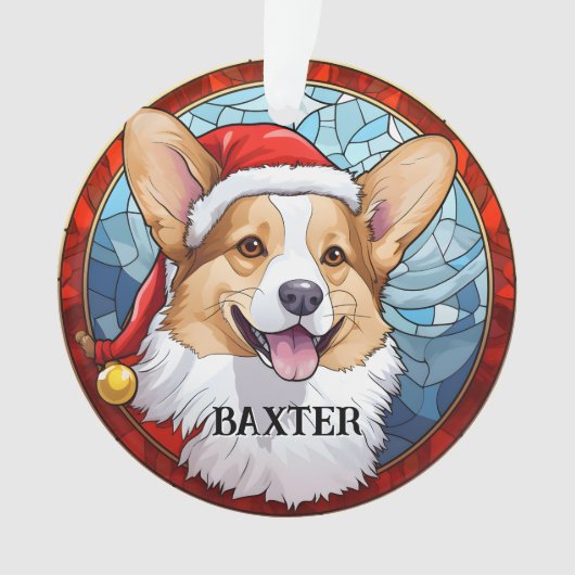 Custom Corgi Xmas Ornament (Vorderseite)