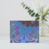 Custom Cornflower Blue Mod Postcard Postkarte (Stehend Vorderseite)