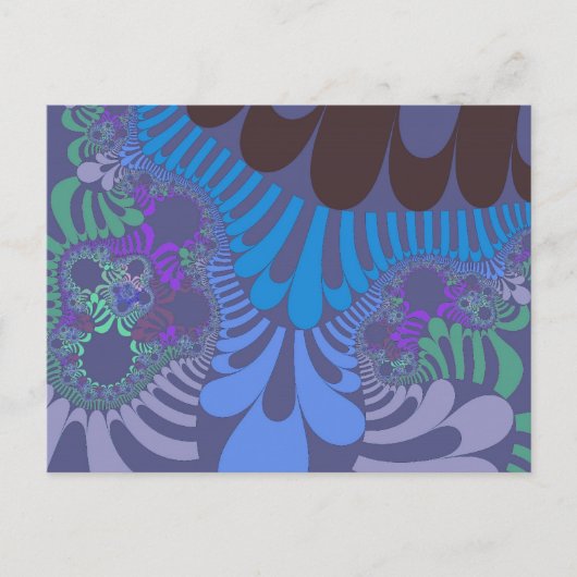 Custom Cornflower Blue Mod Postcard Postkarte (Vorderseite)