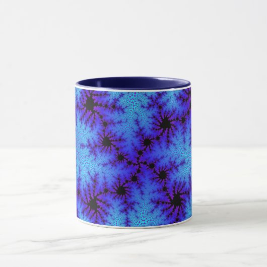 Custom Cornflower Blue Speckle Coffee Tasse (Zentrum)