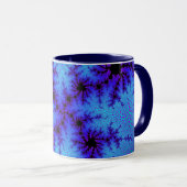 Custom Cornflower Blue Speckle Coffee Tasse (VorderseiteRechts)