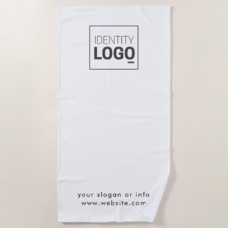 Custom Corporate Business Logo Black Chocolate Fav Strandtuch