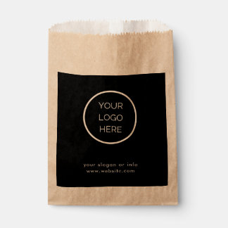 Custom Corporate Business Logo Black Paper Favor B Geschenktütchen