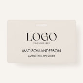 Custom Corporate Business Logo Modern ID Ausweis (Vorderseite)