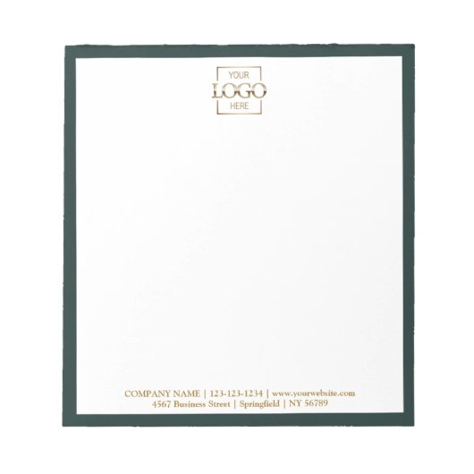 Custom Corporate Business Logo Modern Professional Notizblock (Vorderseite)