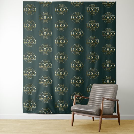 Custom Corporate Business Logo Pattern Backdrop Wandteppich (Beispiel)