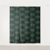 Custom Corporate Business Logo Pattern Backdrop Wandteppich (Vorderseite)