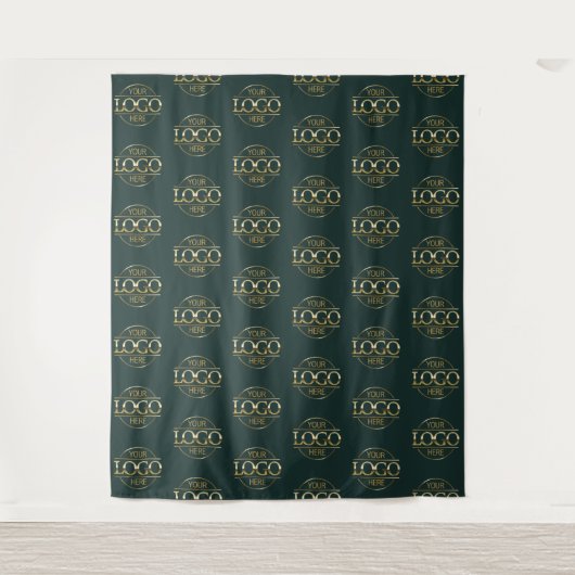 Custom Corporate Business Logo Pattern Backdrop Wandteppich (Vorderseite)