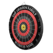 Custom Corporate Dartboard Business Name Dartscheibe (Vorderseite rechts)