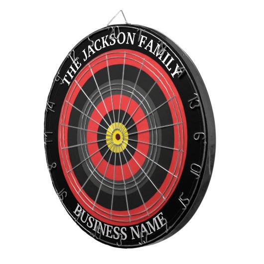 Custom Corporate Dartboard Business Name Dartscheibe (Vorderseite rechts)