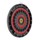 Custom Corporate Dartboard Business Name Dartscheibe (Vorderseite Links)
