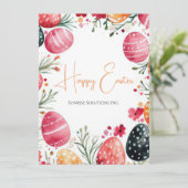 Custom Corporate Easter Greeting Card Karte (Stehend Vorderseite)