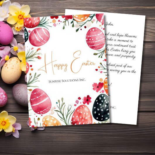 Custom Corporate Easter Greeting Card Karte