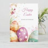 Custom Corporate Easter Greetings Card Karte (Stehend Vorderseite)