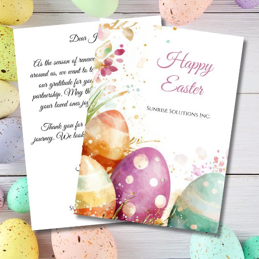 Custom Corporate Easter Greetings Card Karte