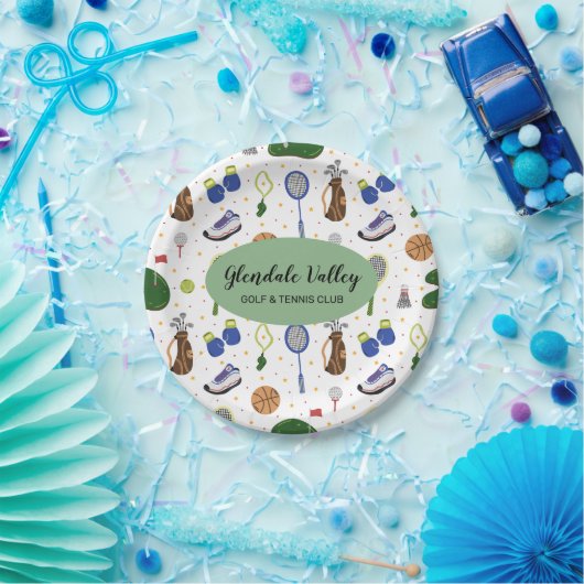 Custom Corporate Golf Theme Paper Plate Pappteller (Party)