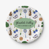 Custom Corporate Golf Theme Paper Plate Pappteller (Vorderseite)