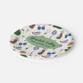 Custom Corporate Golf Theme Paper Plate Pappteller (Schrägansicht)