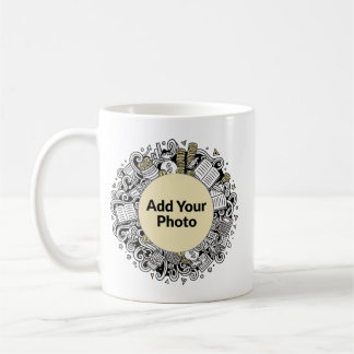 Custom Corporate Logo Finance Accounting Doodle Kaffeetasse