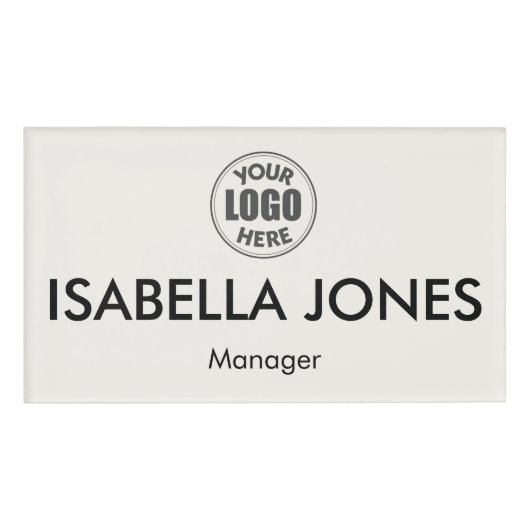 Custom Corporate Logo | Minimalist Luxury Name Namenschild (Vorderseite)