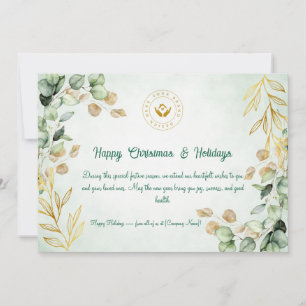 Custom Corporate Weihnachtskarte 2025 Feiertagskarte