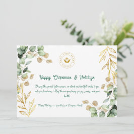 Custom Corporate Weihnachtskarte 2025 Feiertagskarte