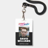 Custom CorporateBadge Employee/Event-ID mit Foto Ausweis (Vorderseite mit Lanyard)