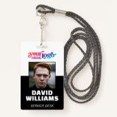 Custom CorporateBadge Employee/Event-ID mit Foto Ausweis (Vorderseite mit Schlüsselband)