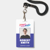 Custom CorporateBadge Employee/Event-ID mit Foto Ausweis (Vorderseite mit Lanyard)
